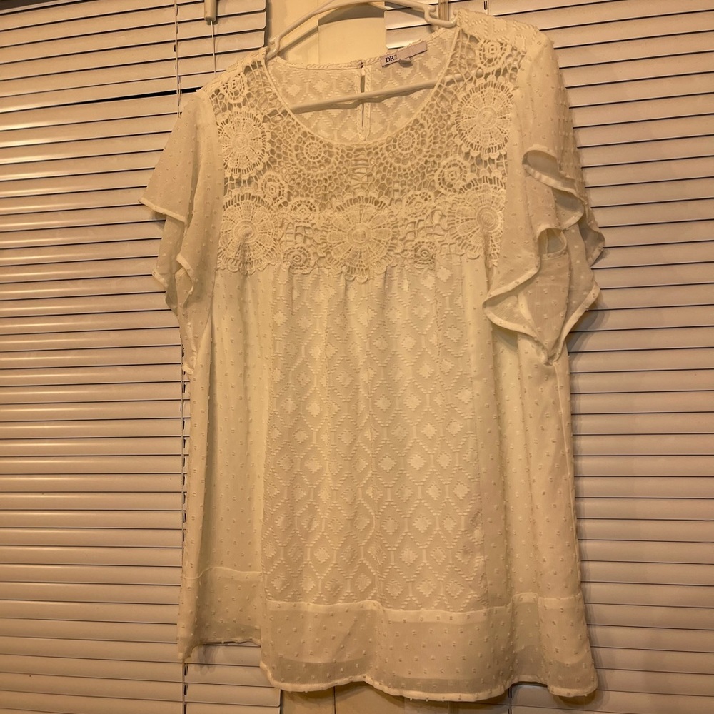 soft white boho style blouse
